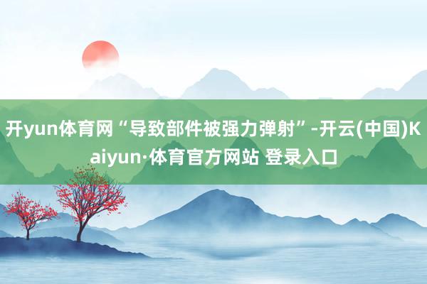 开yun体育网“导致部件被强力弹射”-开云(中国)Kaiyun·体育官方网站 登录入口