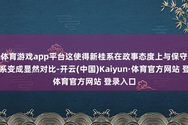 体育游戏app平台这使得新桂系在政事态度上与保守的老桂系变成显然对比-开云(中国)Kaiyun·体育官方网站 登录入口