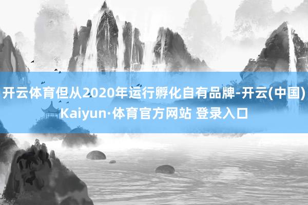开云体育但从2020年运行孵化自有品牌-开云(中国)Kaiyun·体育官方网站 登录入口