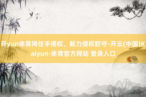 开yun体育网住手侵权、毅力侵权职守-开云(中国)Kaiyun·体育官方网站 登录入口
