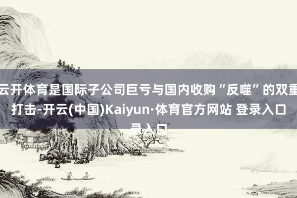 云开体育是国际子公司巨亏与国内收购“反噬”的双重打击-开云(中国)Kaiyun·体育官方网站 登录入口
