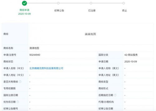 滴滴地图商标申请及网络技术咨询业务分析